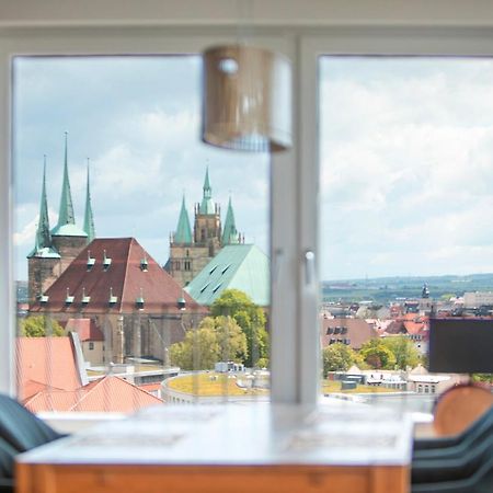 AT THE TOP - Penthouse über den Dächern der Stadt Erfurt Exterior foto
